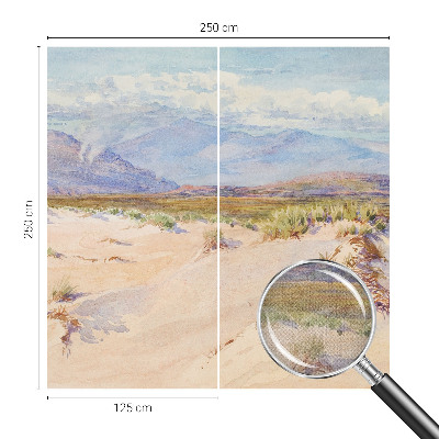 Papel de parede autocolante para quarto com estampa de paisagem desértica
