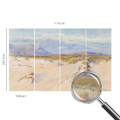 Papel de parede autocolante para quarto com estampa de paisagem desértica