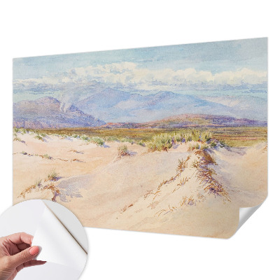 Papel de parede autocolante para quarto com estampa de paisagem desértica
