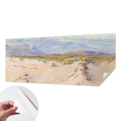 Papel de parede autocolante para quarto com estampa de paisagem desértica