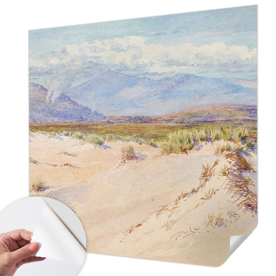 Papel de parede autocolante para quarto com estampa de paisagem desértica