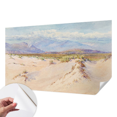 Papel de parede autocolante para quarto com estampa de paisagem desértica