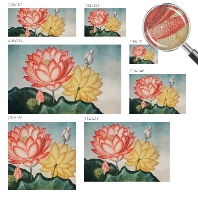 Papel de parede autocolante com estampa de flores de lótus
