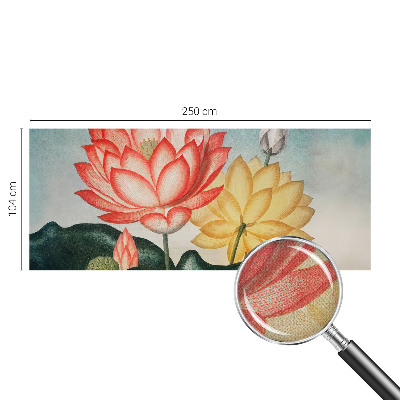 Papel de parede autocolante com estampa de flores de lótus