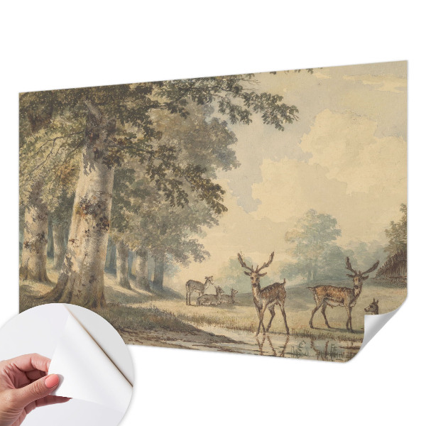 Papel de parede autocolante para sala Paz da floresta