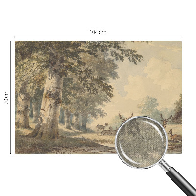 Papel de parede autocolante para sala Paz da floresta