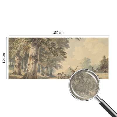 Papel de parede autocolante para sala com estampa 'Paz da floresta' para decoração de ambientes