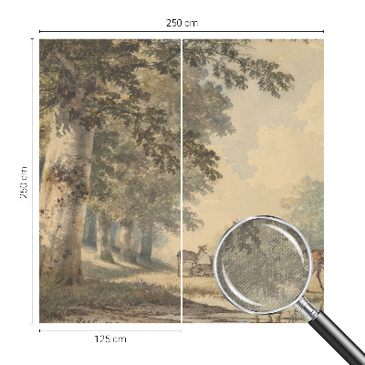 Papel de parede autocolante para sala com estampa 'Paz da floresta' para decoração de ambientes