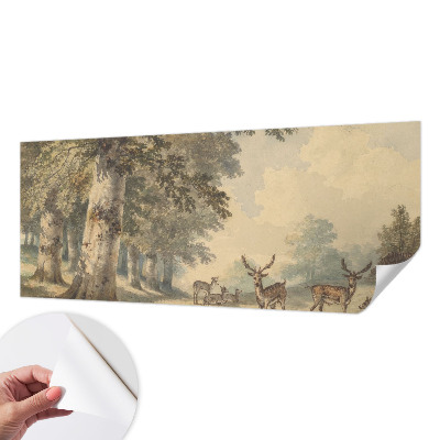 Papel de parede autocolante para sala Paz da floresta