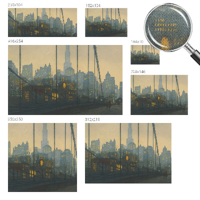 Papel de parede autocolante para quarto Panorama noturno