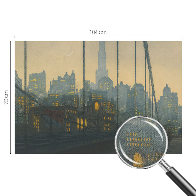 Papel de parede autocolante para quarto com estampa de panorama noturno