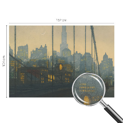 Papel de parede autocolante para quarto com estampa de panorama noturno