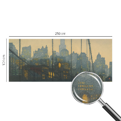 Papel de parede autocolante para quarto com estampa de panorama noturno