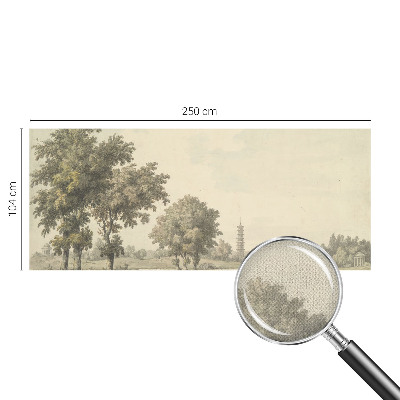 Autocolante de parede fotográfico com imagem de um parque tranquilo