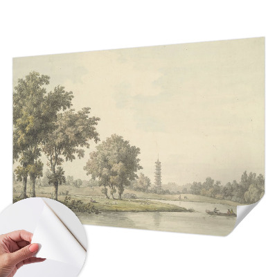 Autocolante de parede fotográfico com imagem de um parque tranquilo