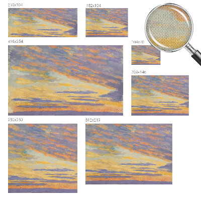 Papel de parede autocolante para quarto com estampa de céu em tons pastel