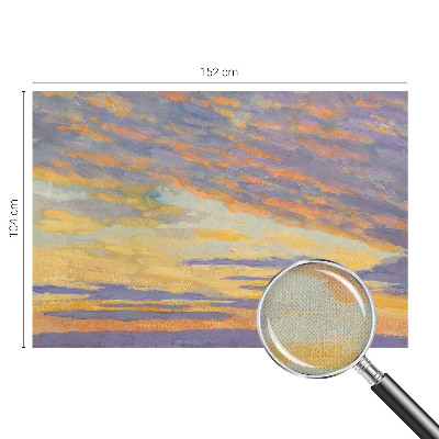 Papel de parede autocolante para quarto com estampa de céu em tons pastel