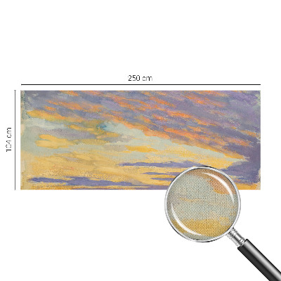 Papel de parede autocolante para quarto com estampa de céu em tons pastel