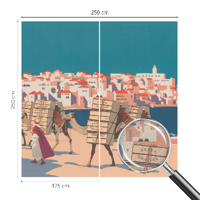 Papel de parede autocolante Caravana de camelos