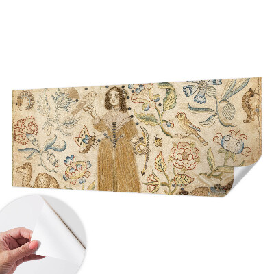 Papel de parede para criança com estampa de natureza colorida
