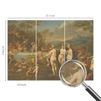 Papel de parede autocolante para sala Festa antiga