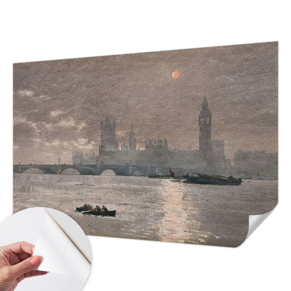 Papel de parede para criança com estampa de panorama noturno