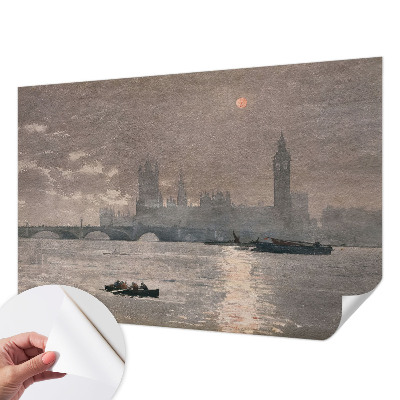 Papel de parede para criança com estampa de panorama noturno