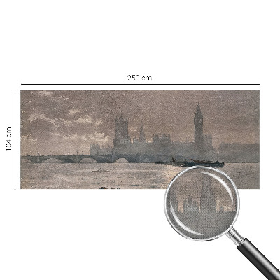 Papel de parede para criança com estampa de panorama noturno