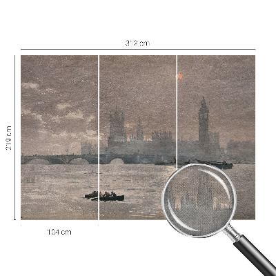 Papel de parede para criança com estampa de panorama noturno