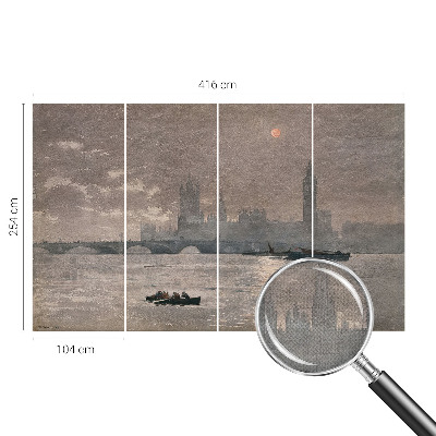 Papel de parede para criança com estampa de panorama noturno