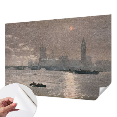 Papel de parede para criança com estampa de panorama noturno