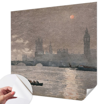 Papel de parede para criança com estampa de panorama noturno