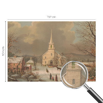 Papel de parede infantil com estampa de paisagem de inverno