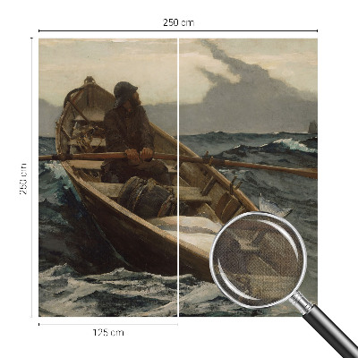 Papel de parede autocolante para sala Pescador no mar