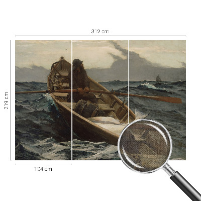 Papel de parede autocolante para sala Pescador no mar