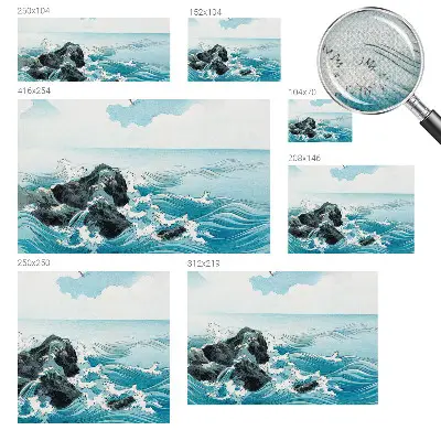 Autocolante de parede fotográfico com cena marítima