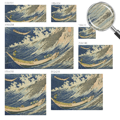 Papel de parede autocolante com estampa de ondas do mar