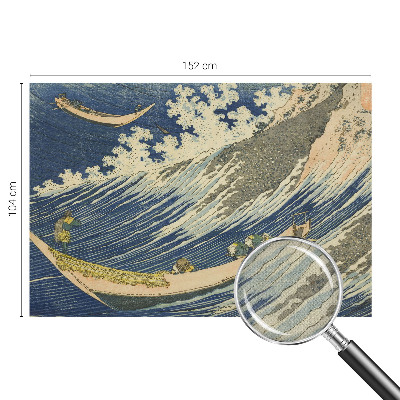 Papel de parede autocolante com estampa de ondas do mar
