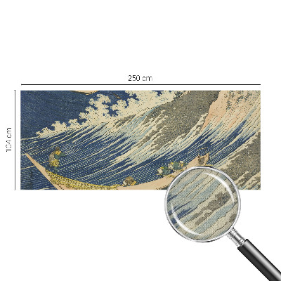 Papel de parede autocolante com estampa de ondas do mar