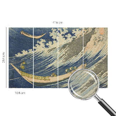 Papel de parede autocolante com estampa de ondas do mar