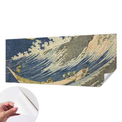 Papel de parede autocolante com estampa de ondas do mar
