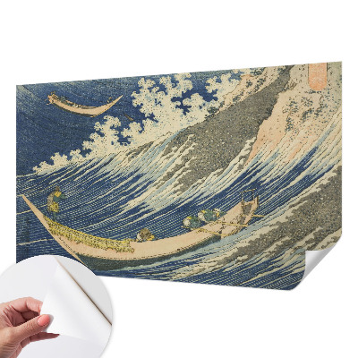 Papel de parede autocolante com estampa de ondas do mar