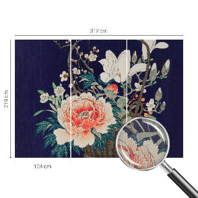 Papel de parede 3D Cesta de flores