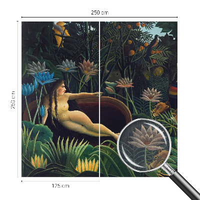 Papel de parede para criança com estampa de selva exótica