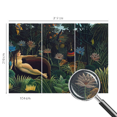 Papel de parede para criança com estampa de selva exótica