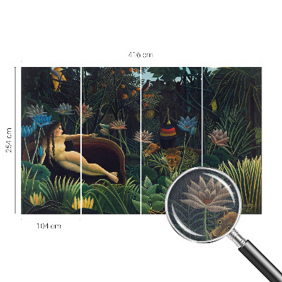 Papel de parede para criança com estampa de selva exótica