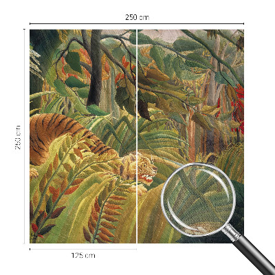 Papel de parede autocolante para sala com estampa de tigre exótico