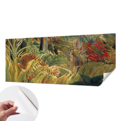 Papel de parede autocolante para sala com estampa de tigre exótico