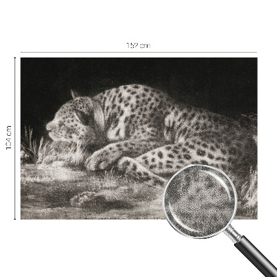 Papel de parede autocolante para quarto Leopardo descansando