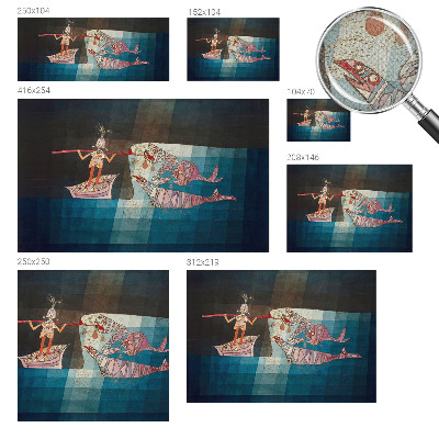 Autocolante de parede fotográfico com imagem de pescador a caçar